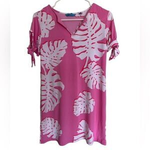 Tori Richard Women's Pink Bri Dress With Lovely Bow Detail Sz XS